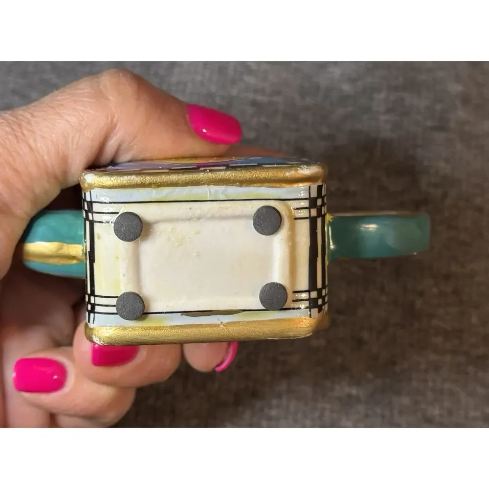 Greenbrier Teapot Floral Hinged Trinket Box